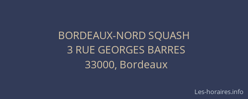 BORDEAUX-NORD SQUASH