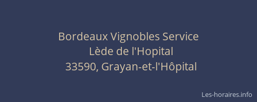 Bordeaux Vignobles Service