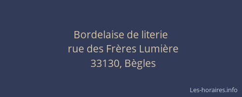 Bordelaise de literie
