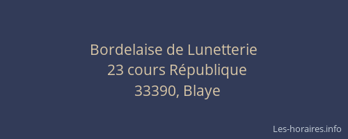 Bordelaise de Lunetterie