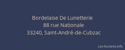 Bordelaise De Lunetterie