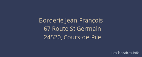 Borderie Jean-Fran&ccedil;ois
