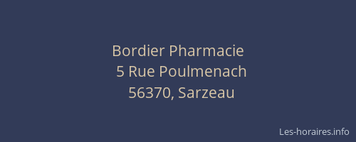 Bordier Pharmacie