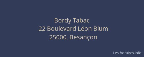 Bordy Tabac