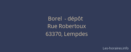 Borel  - d&eacute;p&ocirc;t