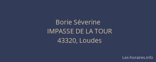 Borie S&eacute;verine