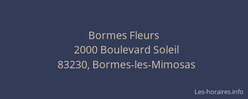 Bormes Fleurs