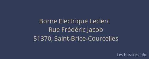 Borne Electrique Leclerc