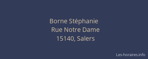 Borne St&eacute;phanie