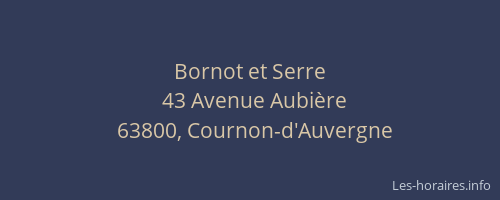Bornot et Serre