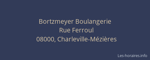 Bortzmeyer Boulangerie