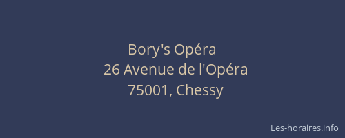 Bory's Opéra