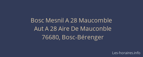 Bosc Mesnil A 28 Maucomble