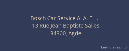 Bosch Car Service A. A. E. I.