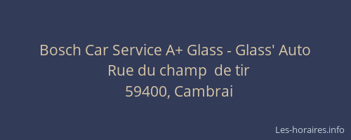 Bosch Car Service A+ Glass - Glass' Auto