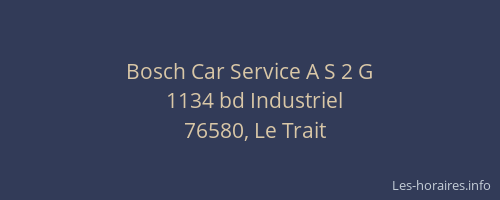 Bosch Car Service A S 2 G