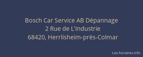 Bosch Car Service AB D&eacute;pannage