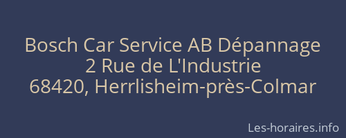 Bosch Car Service AB Dépannage