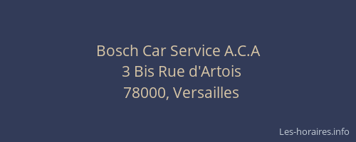 Bosch Car Service A.C.A