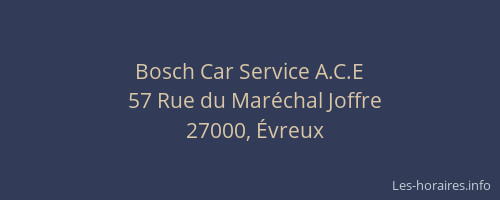 Bosch Car Service A.C.E