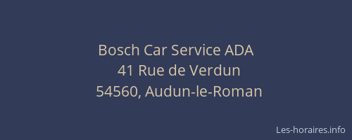 Bosch Car Service ADA