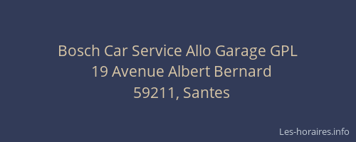 Bosch Car Service Allo Garage GPL