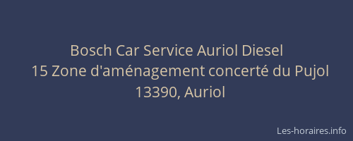 Bosch Car Service Auriol Diesel