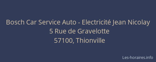 Bosch Car Service Auto - Electricit&eacute; Jean Nicolay