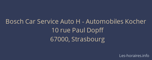 Bosch Car Service Auto H - Automobiles Kocher