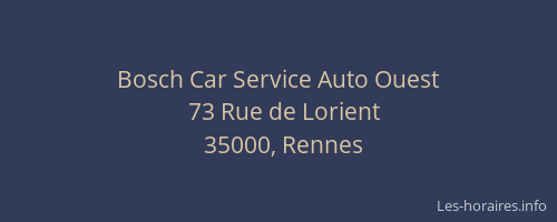 Bosch Car Service Auto Ouest