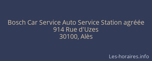 Bosch Car Service Auto Service Station agréée