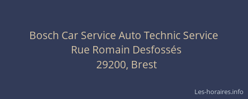 Bosch Car Service Auto Technic Service