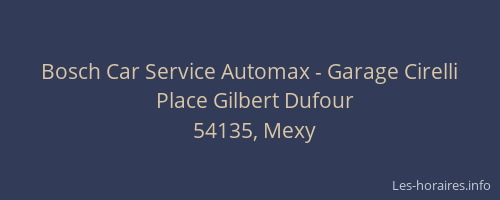 Bosch Car Service Automax - Garage Cirelli