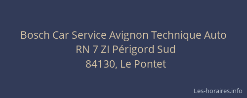 Bosch Car Service Avignon Technique Auto