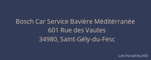 Bosch Car Service Bavière Méditérranée