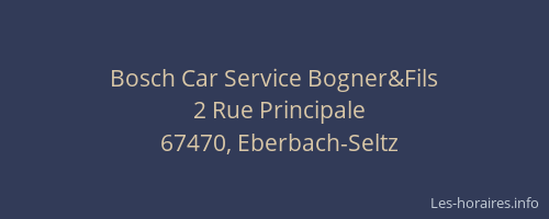 Bosch Car Service Bogner&Fils