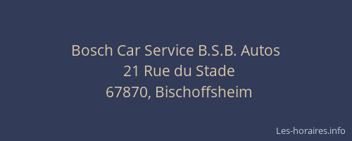 Bosch Car Service B.S.B. Autos