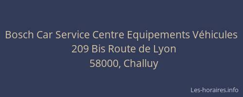 Bosch Car Service Centre Equipements Véhicules