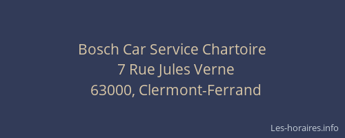 Bosch Car Service Chartoire