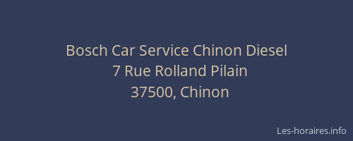 Bosch Car Service Chinon Diesel