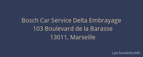 Bosch Car Service Delta Embrayage