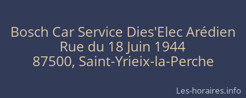 Bosch Car Service Dies'Elec Arédien