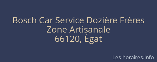 Bosch Car Service Dozière Frères