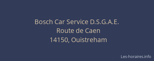 Bosch Car Service D.S.G.A.E.