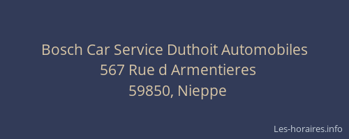 Bosch Car Service Duthoit Automobiles