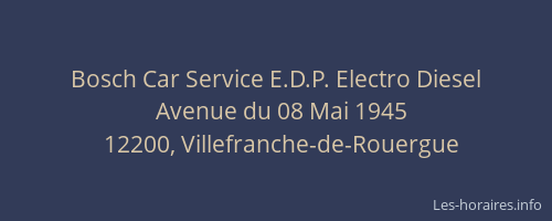 Bosch Car Service E.D.P. Electro Diesel