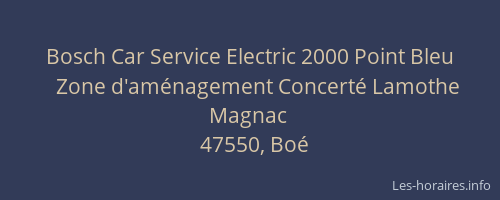 Bosch Car Service Electric 2000 Point Bleu