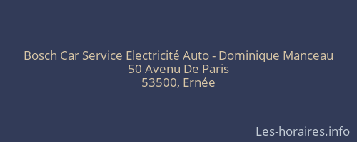 Bosch Car Service Electricité Auto - Dominique Manceau