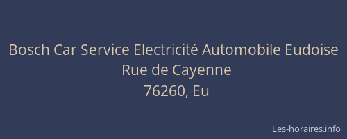 Bosch Car Service Electricité Automobile Eudoise
