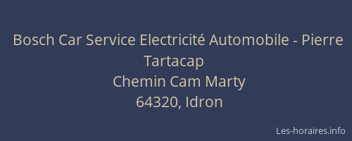 Bosch Car Service Electricité Automobile - Pierre Tartacap